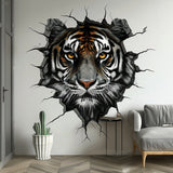 Alternate product view of Realistic 3D Tiger Head Wall Decal.