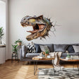 Roaring Carnotaurus head wall decal with a printed 3D effect, Design 1