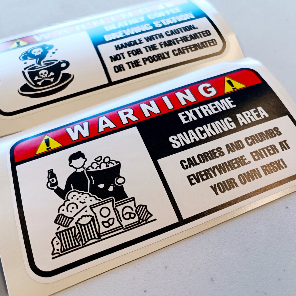 Alternate gallery view of Funny Warning Label Stickers Set.