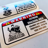 Alternate gallery view of Funny Warning Label Stickers Set.