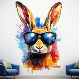 Additional product view of Stylish Rabbit with Sunglasses Wall Decal.