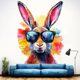 Additional product view of Colorful Rabbit with Sunglasses Wall Decal.