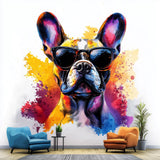 Additional product view of Chic French Bulldog Wall Decal with Stylish Sunglasses.