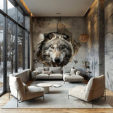 Product gallery view of Realistic 3D Wolf Wall Decal Sticker.