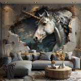 Alternate product view of Mystical 3D Unicorn Wall Decal Sticker.