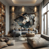 Product gallery view of Mystical 3D Unicorn Wall Decal Sticker.