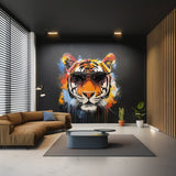 Alternate gallery view of Graffiti Tiger Wall Sticker with Sunglasses.