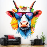 Additional product view of Cool Cow with Sunglasses Wall Decal.