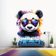 Adorable Baby Panda Wall Decal displayed in a room setting.