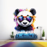 Adorable Baby Panda Wall Decal displayed in a room setting.