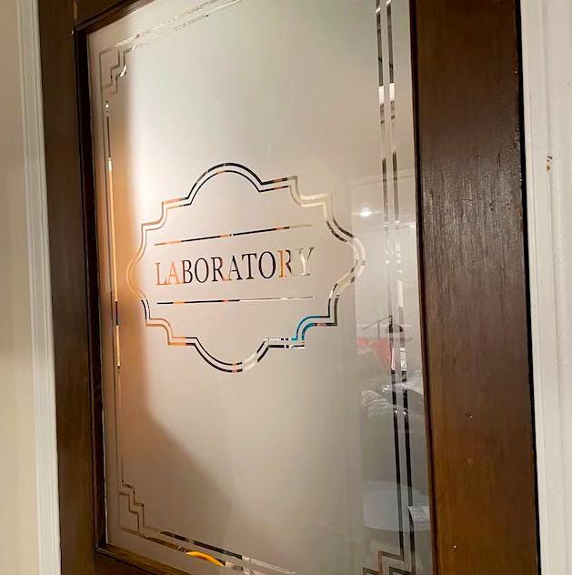 Alternate product presentation of Custom Frosted Vinyl Sticker.