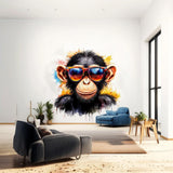 Product gallery view of Vibrant Baby Chimpanzee Wall Sticker.