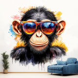 Alternate product view of Vibrant Baby Chimpanzee Wall Sticker.