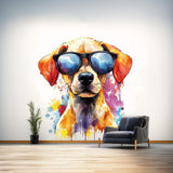 Product gallery view of Colorful Labrador Puppy Wall Sticker.