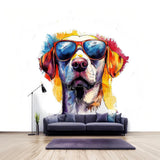 Alternate product view of Vibrant Labrador Retriever Wall Sticker.