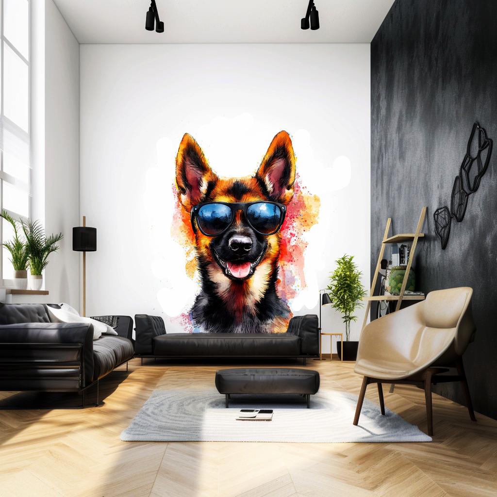 Alternate gallery view of Playful German Shepherd Wall Sticker.