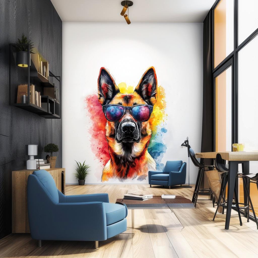 Alternate gallery view of Photorealistic German Shepherd Wall Sticker.