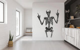 Anatomical skeleton figure decal displayed at room scale.