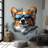 Alternate gallery view of Corgi with Sunglasses Wall Decal.