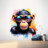 Alternate gallery view of Colorful Baby Chimpanzee Wall Sticker.