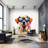 Alternate product view of Colorful Labrador Puppy Wall Sticker.