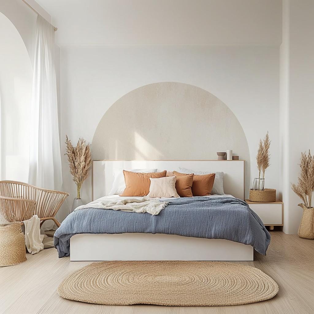 Alternate gallery view of Minimalist Boho Headboard Decal.