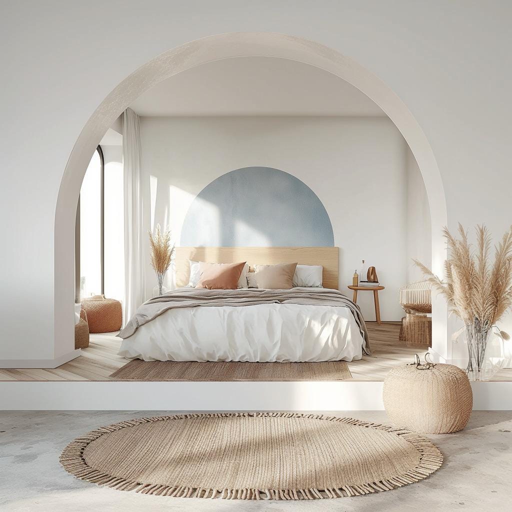 Additional product view of Minimalist Headboard Decal.