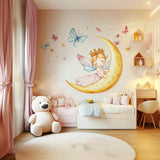 Alternate gallery view of Fairy Princess on the Moon Wall Decal.