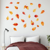 Autumn Leaves Wall Decal displayed in a room setting.