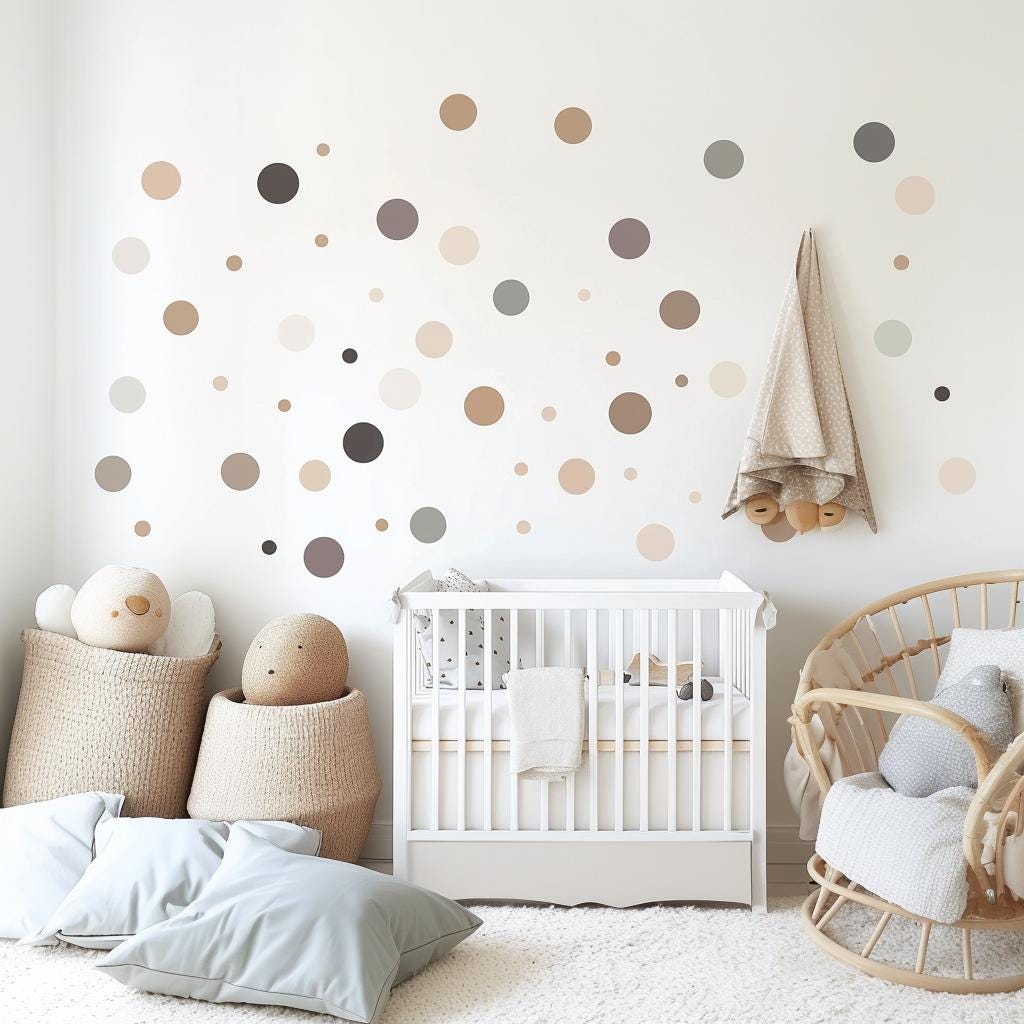 Product gallery view of 130 Piece Circle Wall Decals Set.