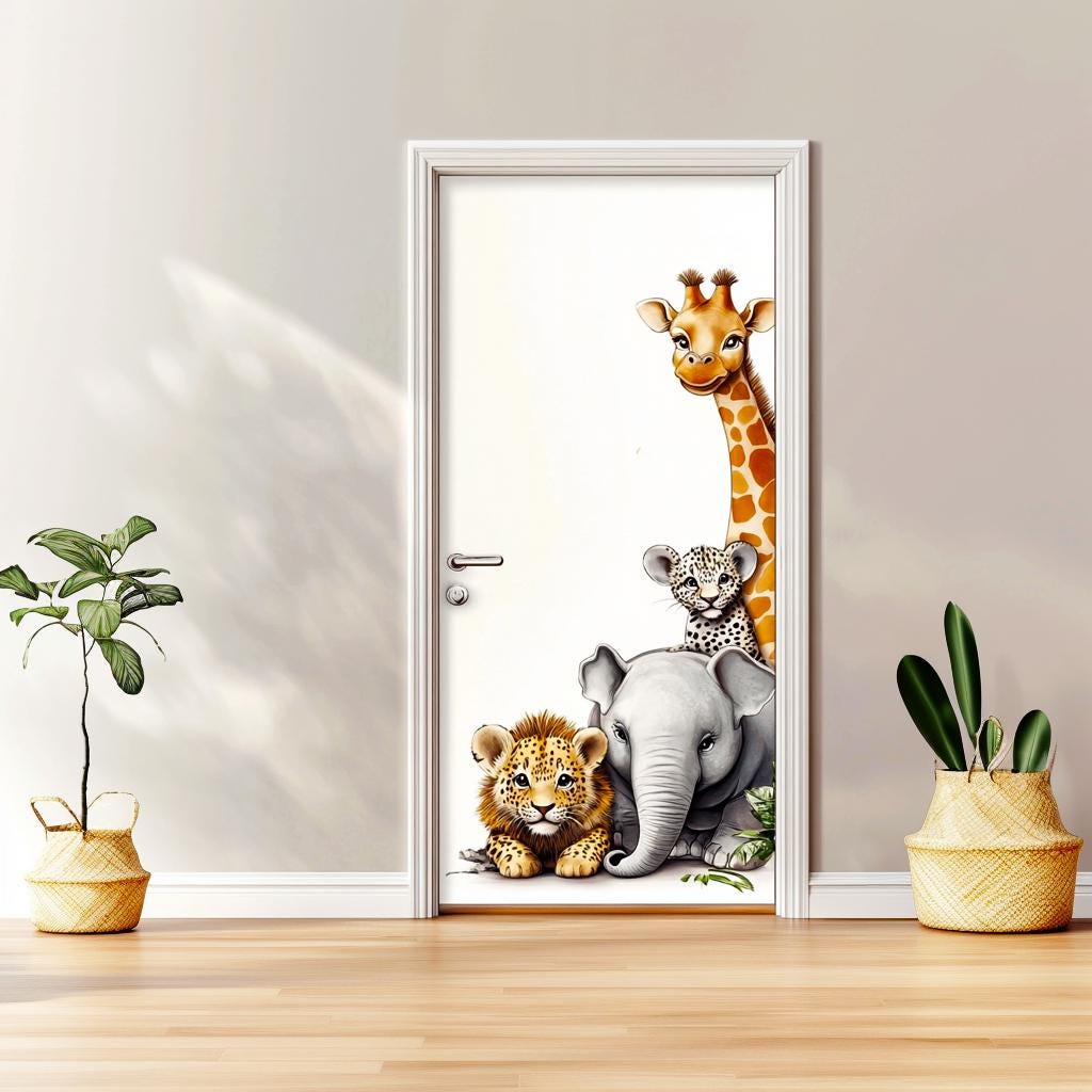 Alternate gallery view of Jungle Animal Door Sticker.
