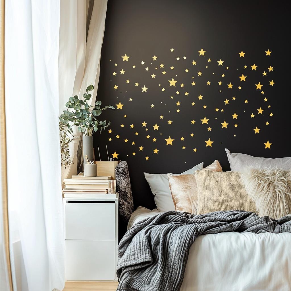 Additional product detail of Gold Stars Wall Decals.