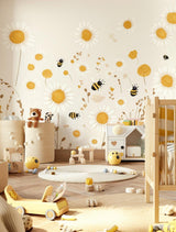 Alternate product view of Daisy and Bee Wall Decals.
