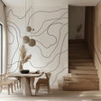 Minimalist Boho Stripe Wall Decal displayed in a room setting.