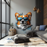 Additional product view of Corgi with Sunglasses Wall Decal.