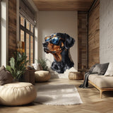 Additional product view of Rottweiler with Sunglasses Wall Decal.