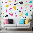 Memphis Pattern Wall Decal displayed in a room setting.