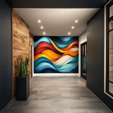 Additional product view of Abstract Waves Wallpaper Sticker.