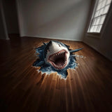 Дополнительный вид 3D-наклейки «Акула в проломе», дизайн 3.