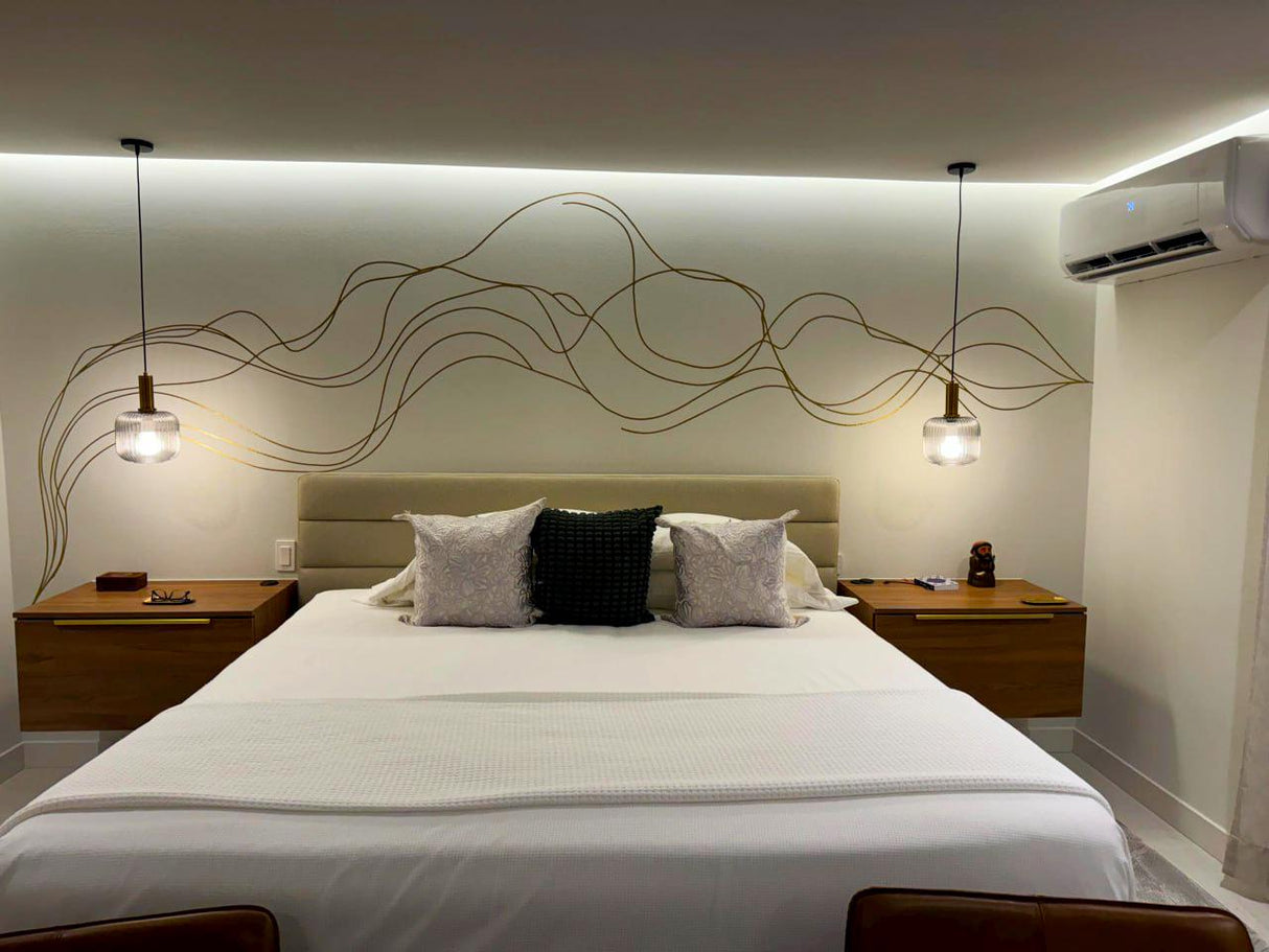 Alternate product view of Elegant Line Art Wall Decal.