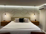 Alternate product view of Elegant Line Art Wall Decal.