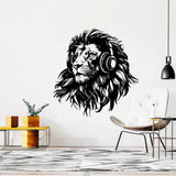 Alternate gallery view of Black Lion Headphones Wall Sticker.