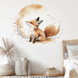 Fox Wall Decal | Cute Fox Nursery Wall Sticker | Baby Room Forest displayed in a room setting.