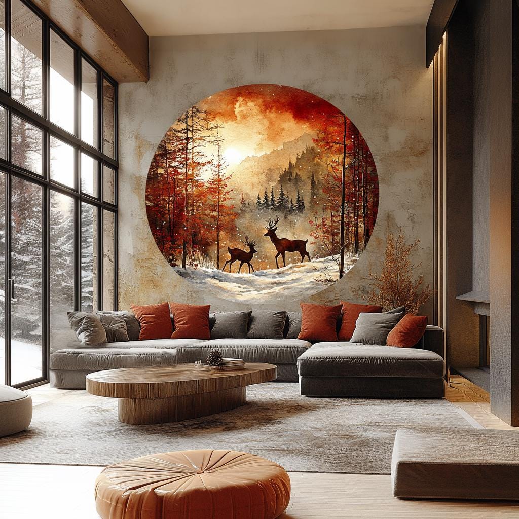 Alternate gallery view of Winter Forest Wall Sticker Decal.