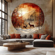 Winter Forest Wall Sticker Decal displayed in a room setting.