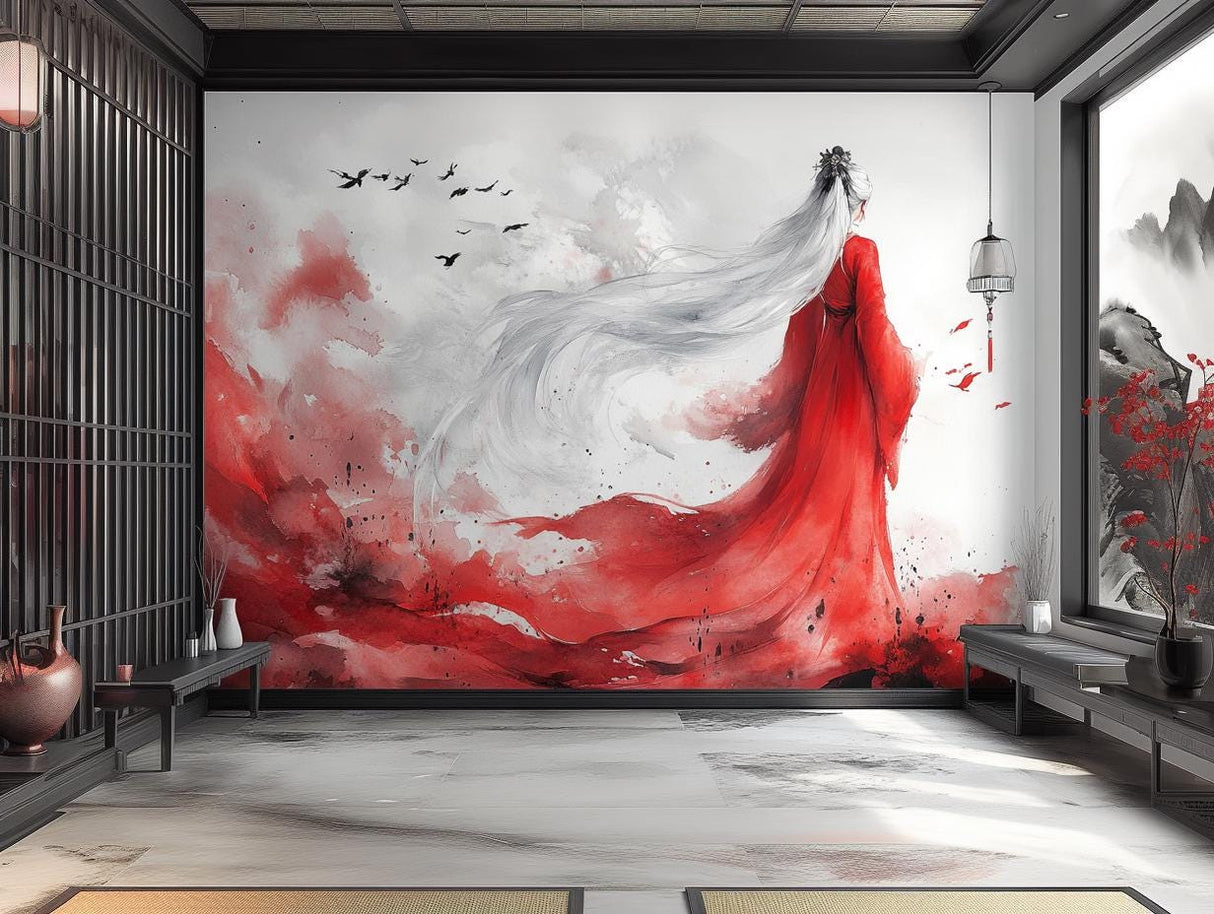 Additional product view of Elegant Asian-Inspired Wall Mural.