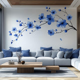 Alternate gallery view of Blue Flower Branch Wall Decal.