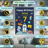 Alternate product view of Space Adventure Birthday Wall Decal.