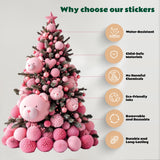 Additional product view of Pink Teddy Bear Christmas Tree Wall Decal.
