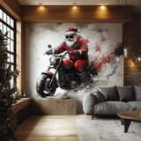 Additional product view of Biker Santa Claus Wall Mural.